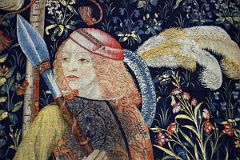 New York Cloisters 53 017 Unicorn Tapestries - The Hunters Enter the Woods - Close Up.jpg
